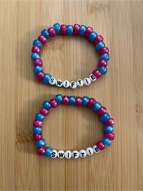 Taylor Swift Swiftie Pony Beaded Bracelets Set of 2